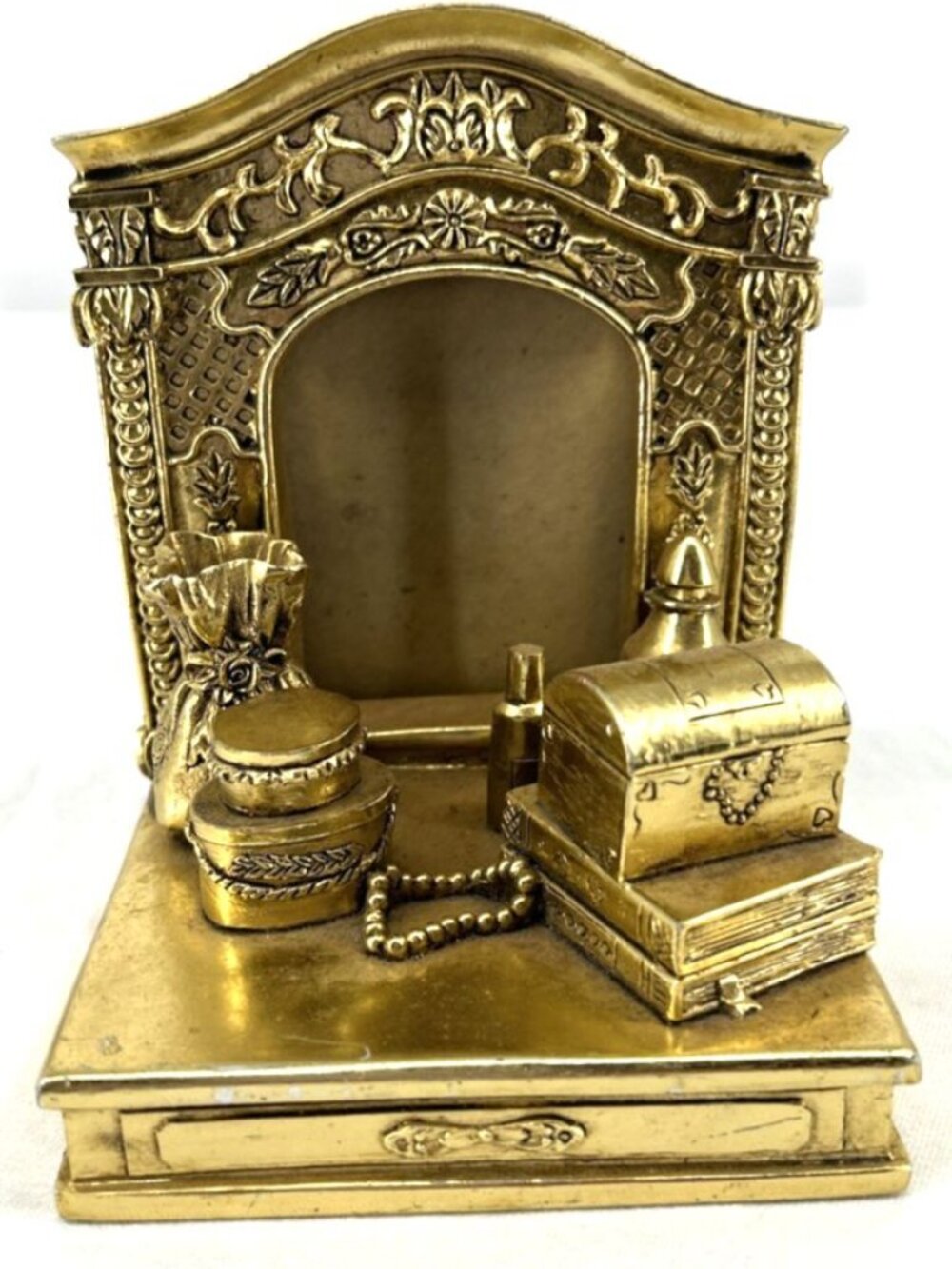 Picture Frame Boudoir Vanity Items Gold 3.5 x 2.5" Table Top
